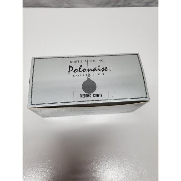 Kurt Adler Polonaise Komozja Wedding Couple Bride & Groom Glass Ornament w/Box - Picture 11 of 14